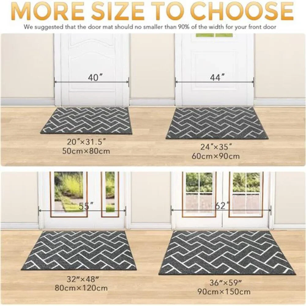 Indoor Doormat,Front Back Door Mat Rubber Backing Non Slip Door Mats,20